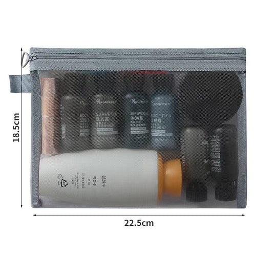 Mesh makeup bag