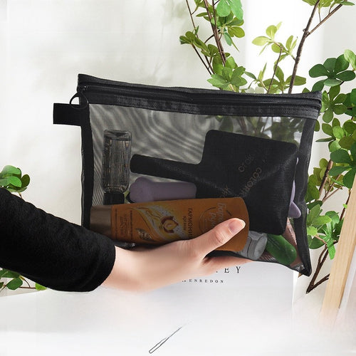 Mesh makeup bag