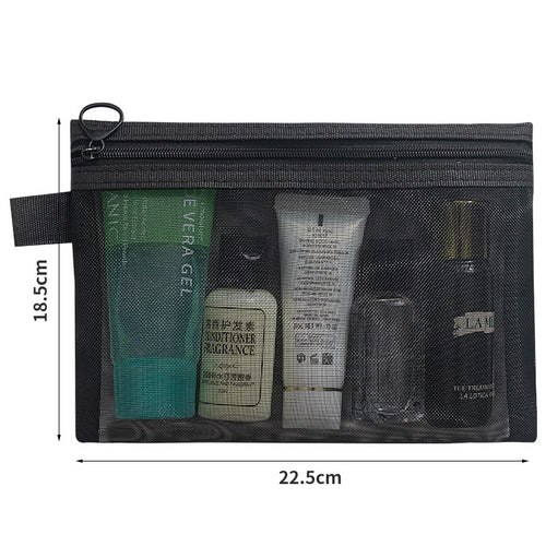 Mesh makeup bag