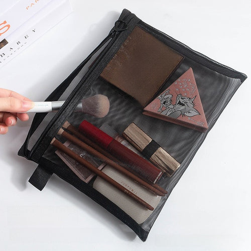 Mesh makeup bag