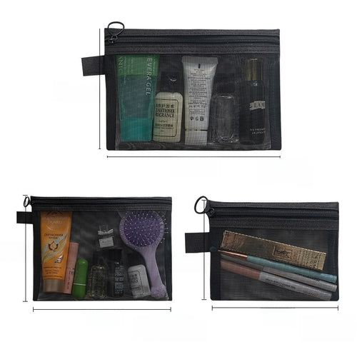 Mesh makeup bag