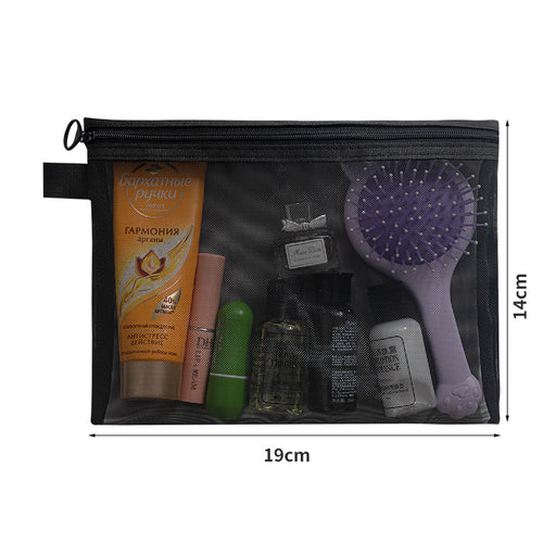 Mesh makeup bag