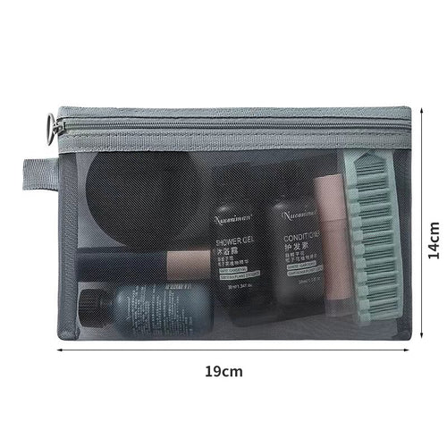 Mesh makeup bag